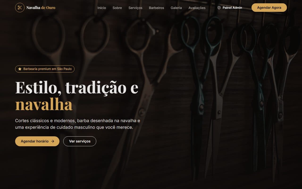 Navalha de Ouro — Barbearia